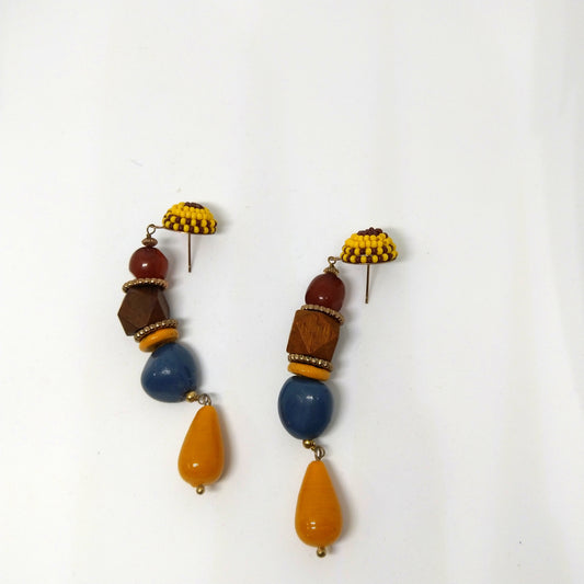 Stone-Miyuki Beads & Mango-Wood Dice Beads