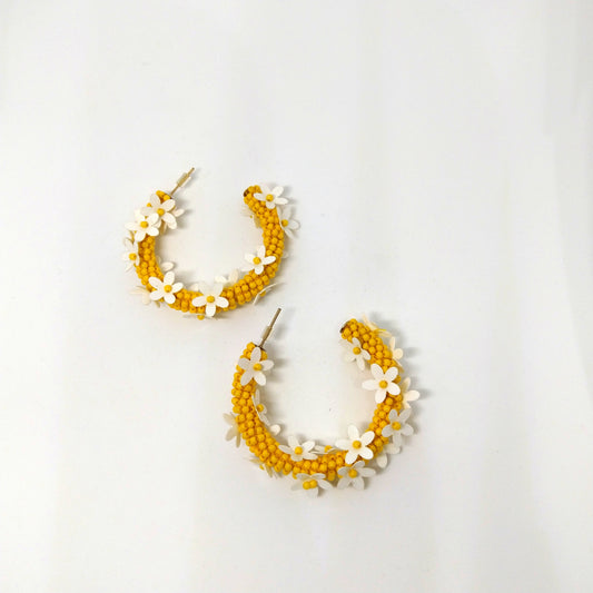 Half Moon Dandelion Earrings