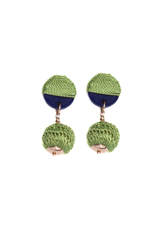 Dangle Stud Earrings Made With Jute Thread