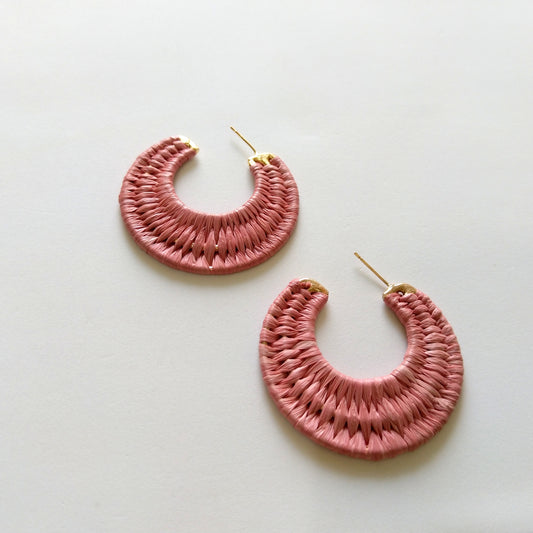 C Hoops Peach Earrings