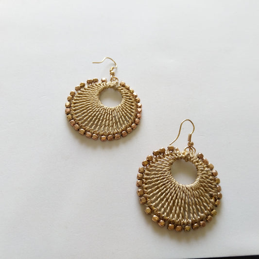 Double Hoop Golden Earrings